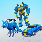 Angry Fox Robot Transform: Robot car games icône
