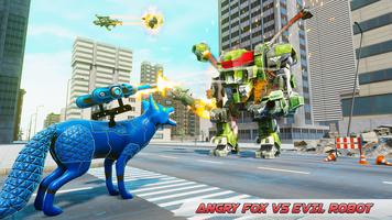 Poster Angry Fox Robot Transform: Robot car games
