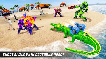 Crocodile Robot Car Simulator: War Robot Games Ekran Görüntüsü 1