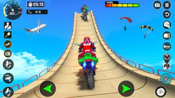 Motobike stunts Racing Games الملصق