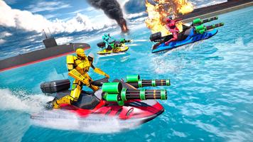 Jeux de robots jet ski Affiche