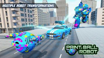 Paintball Robot Transform: Robot car Games Affiche
