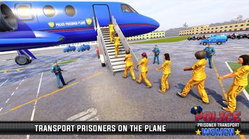 policière transport de prison: simulateur d'avion Affiche