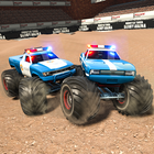 Polícia Monster Truck derby de demolição Crash Dup ícone