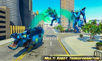 Hippo Robot Car Transform Battle-Rhino Robot Games screenshot 3