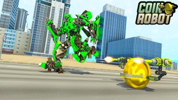 Coin Robot Car Transform: War Robot games captura de pantalla 3