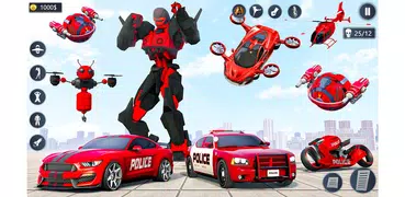 Flying Car Robot Game Car Game