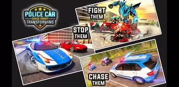Police Chase Robot Transform Wars: Robot Car Game