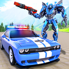 Police Chase Robot Transform Wars: Robot Car Game icône
