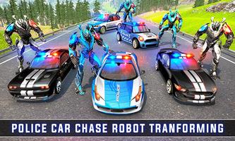 Police Chase Robot Transform Wars: Robot Car Game Affiche