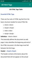 All Html Tags capture d'écran 1