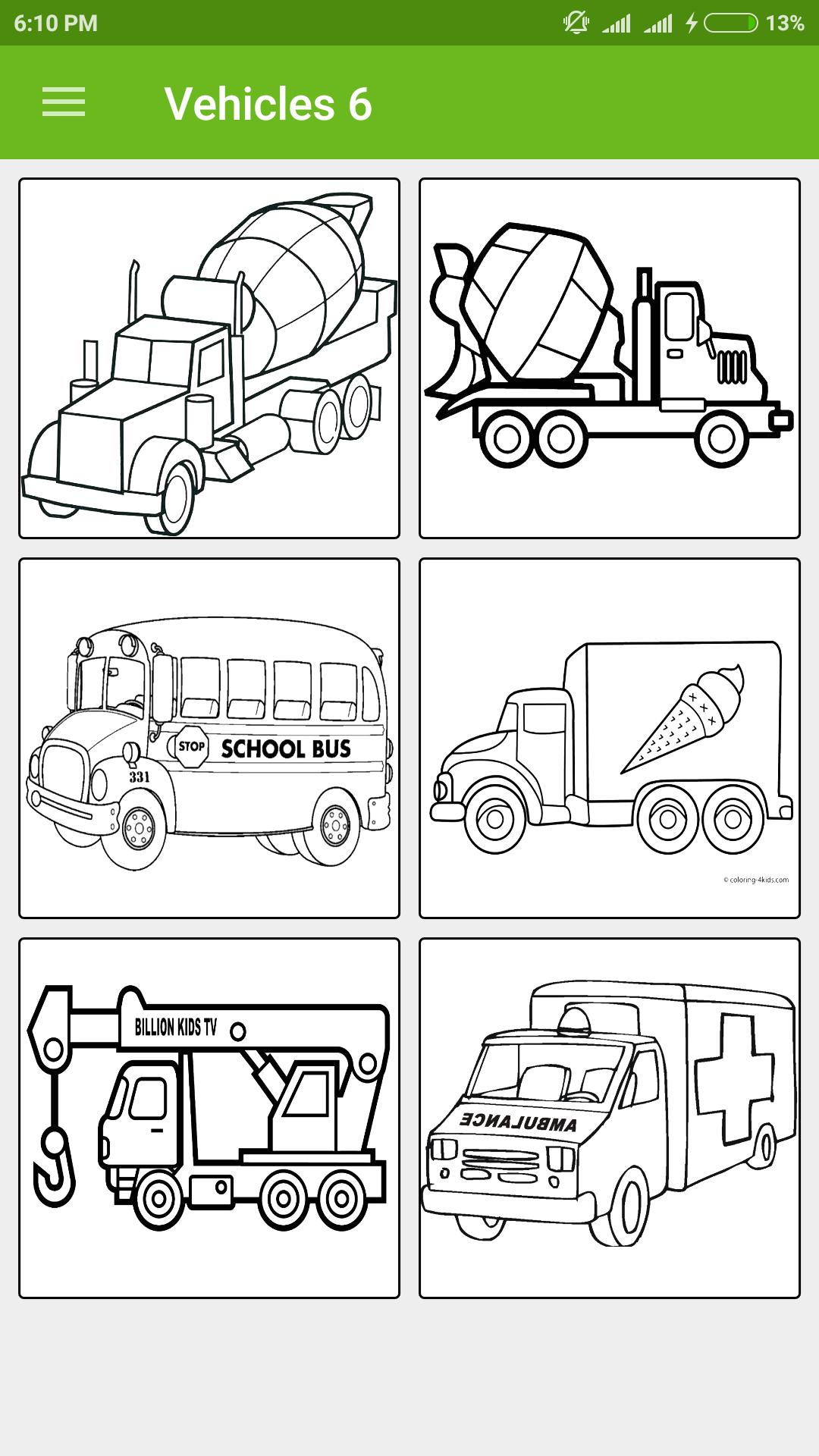 Vehicles Coloring Pages for Kids for Android - APK Download Vehicles Coloring Pages for Kids for Android - APK Download
