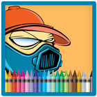 Graffiti Character Coloring Pages ícone