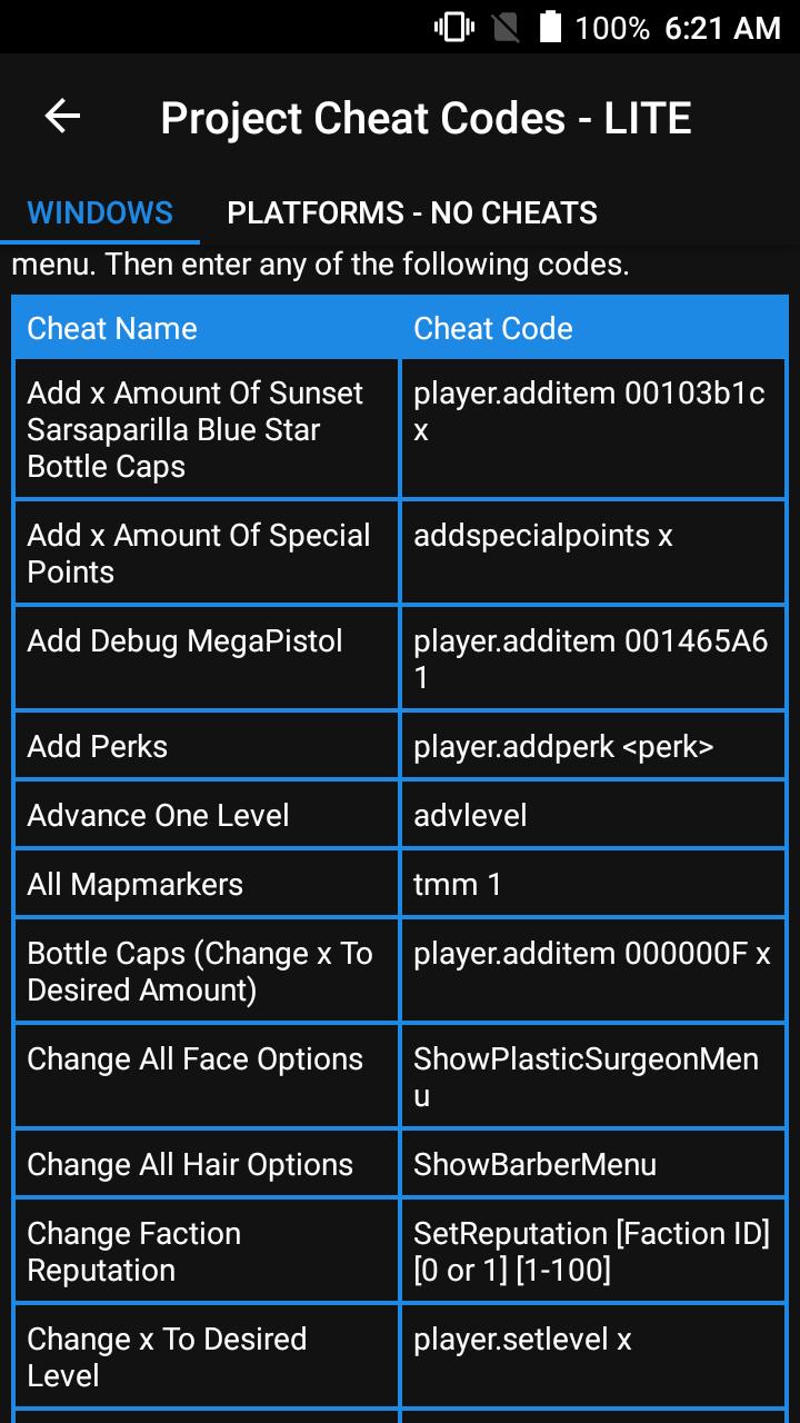 Project Cheat Codes Lite For Android Apk Download