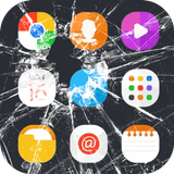 Broken Screen with Crack Prank Zeichen