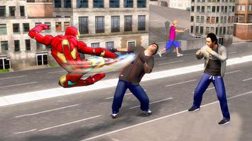 Flying Iron Superhero Spider : City Rescue Mission Ekran Görüntüsü 1