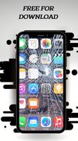 broken screen wallpaper poster