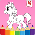 Coloring games: Unicorn coloring book for kids