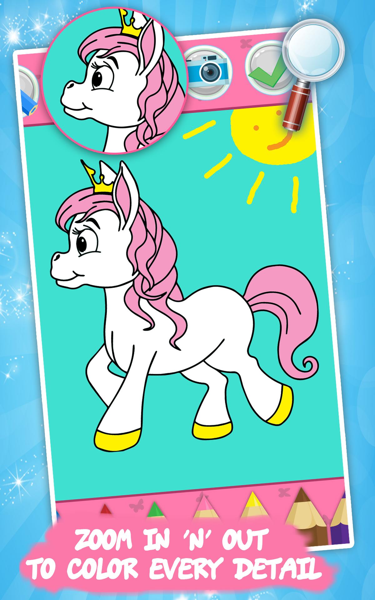 Coloring game: Unicorns 4 kids для Андроид - скачать APK