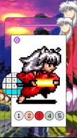 InuYasha Pixel Art Coloring syot layar 1