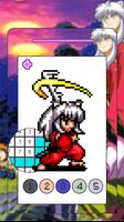 InuYasha Pixel Art Coloring syot layar 2