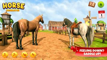 لعبة الحصان محاكاة الأسرة 3D الملصق