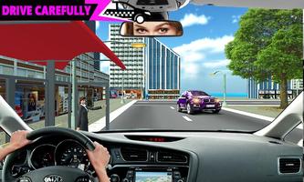 Pink Taxi Driving Game 3D Affiche