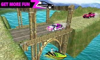 Pink Taxi Driving Game 3D screenshot 2
