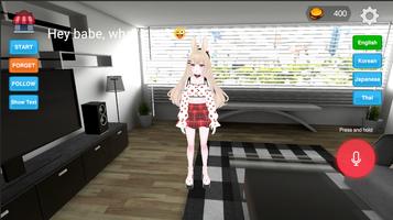 Luna Girlfriend Simulator 3D captura de pantalla 1
