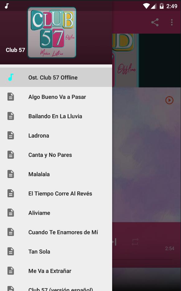 Descarga de APK de Canciones de Club 57 Sin Internet Letras 2019 para  Android