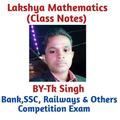 Lakshya Mathematics Class Note