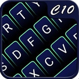 Dark Blue Neon Keyboard