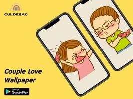 Cute Couple Love Wallpaper poster