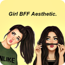 Fille BFF fond d'écran esthéti APK