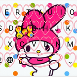Kuromi Theme Keyboard Neon