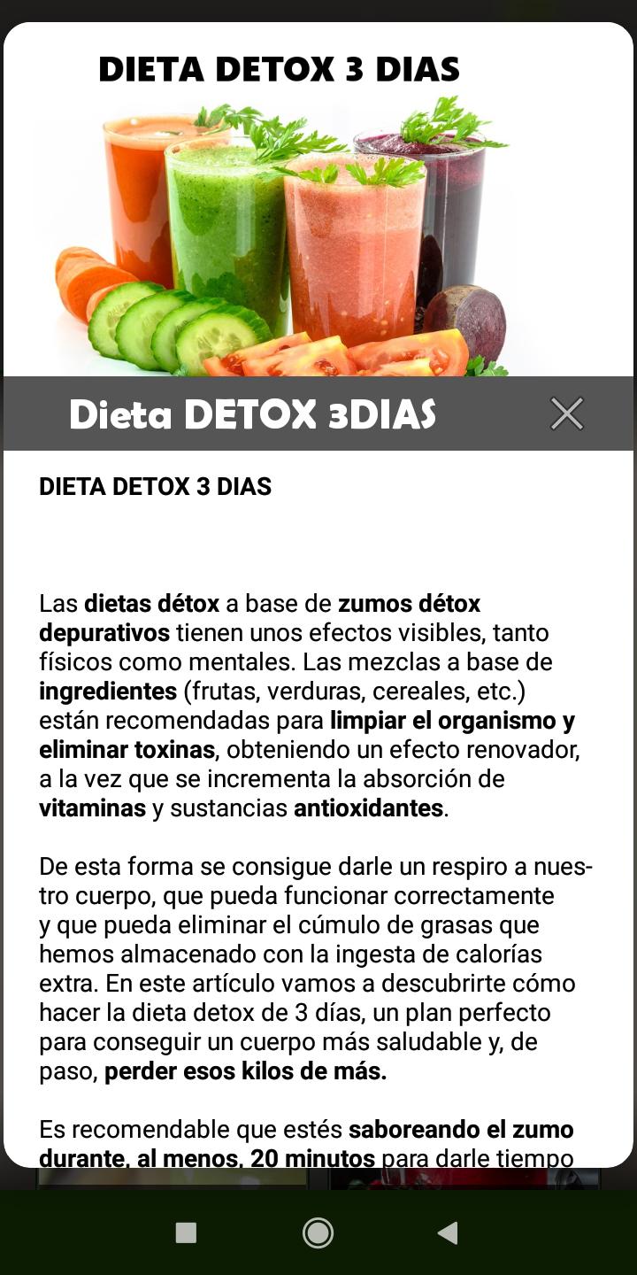 dieta detox 3 días jugos)