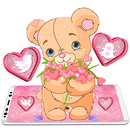 Teddy Bear Pink Launcher Theme APK