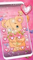 Teddy Bear Pink Launcher Theme পোস্টার