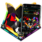 Colorful Wolf Launcher Theme icône