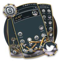 3D Metallic Ball Theme plakat