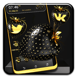 Golden Black Strawberry Theme-icoon