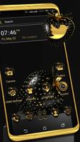 Golden Black Strawberry Theme Poster