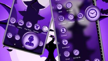 Purple Bat Theme Affiche