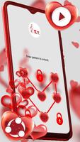 Red Glass Heart Launcher Theme ภาพหน้าจอ 3