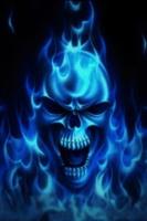 Blue Skull Live Wallpaper الملصق