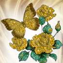 Gold Butterfly Flowers Live Wa APK