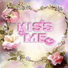 Flower Heart Kiss Me Live Wall-icoon