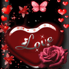 Love Heart Red Live Wallpaper icône