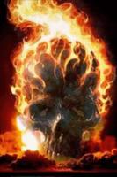 Skull In Flame Live Wallpaper Affiche