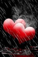 Rain On Red Hearts Live Wallpa постер